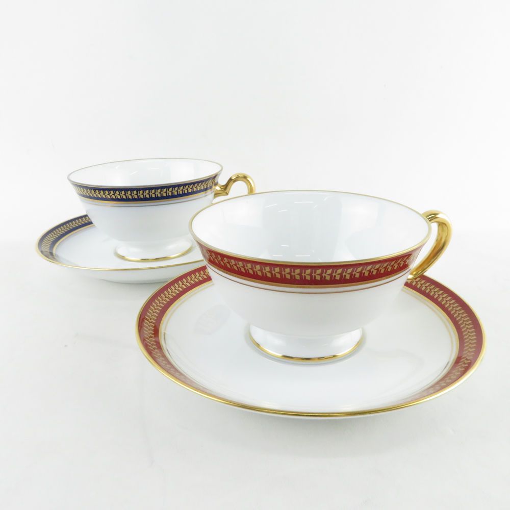 美品 OKURA 大倉陶園 ゴールドウィング カップ＆ソーサー 2客 セット