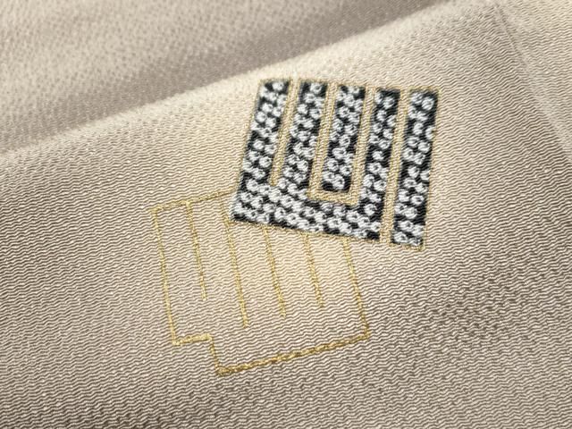 平和屋着物○上質な小紋 源氏香 蛍暈し 金彩 鬼しぼ縮緬 正絹 逸品