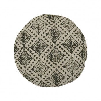 Fierte フィエルテ チェアパッド 02-19 ブロックプリント NA 35R×3cm