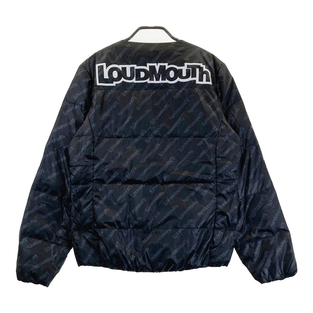 サイズ L LOUD MOUTH ラウドマウス ダウンジャケット ロゴ総柄 ブラック系 240101399237 ゴルフウェア レディース ストスト