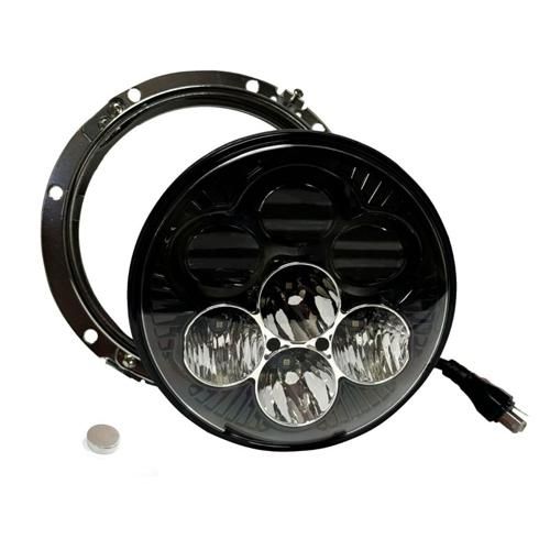 SHARK DEMON 7インチ LED ヘッドライトキット COLOR-CHANGING バックライト付 2012～16年FLD 1994～13年FLHR FLHT FLHX FLHTCUTG