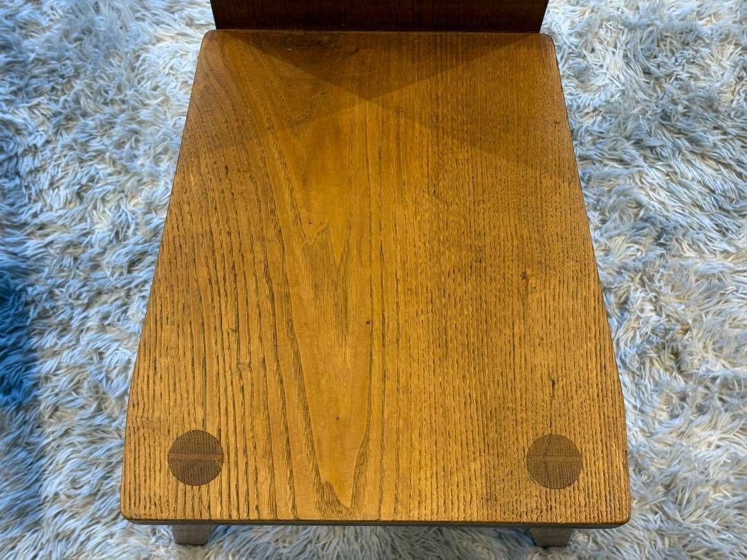 ① 希少 レトロ 無垢材 ヴィンテージ カフェ 店舗什器 ハイバック