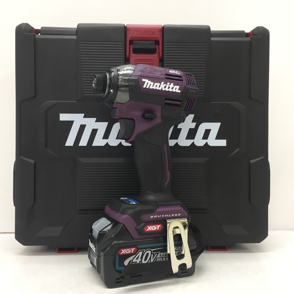 makita マキタ 40Vmax 2.5Ah 充電式インパクトドライバ オーセンティックパープル ケース 充電器 バッテリ2個セット TD002GDXAP ♥品