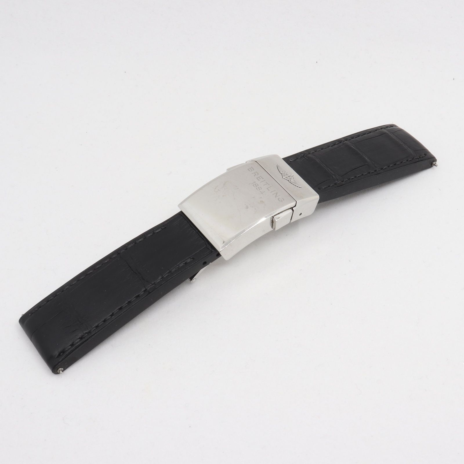 未使用 ブライトリング 純正 レザーストラップ 22-20 ブラック 腕時計