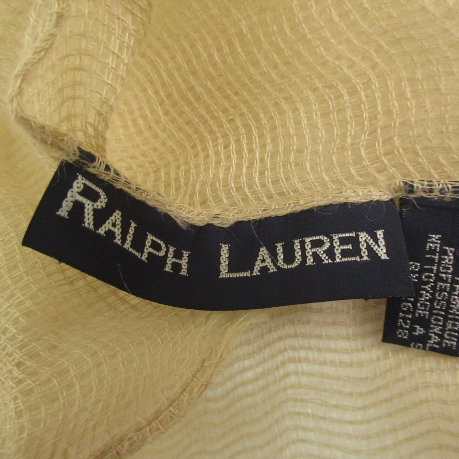 【213396】RALPH LAUREN ラルフローレン  ストール　ショール　薄手　リネン100％ ベージュ