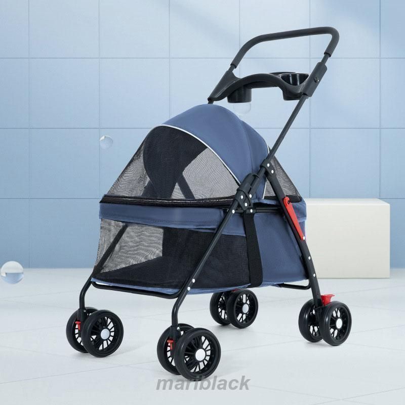 15kgまで ペット用品 折りたたみ 多頭 ペットバギー 4輪 軽量
