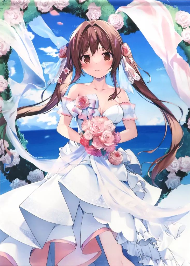 和音ハカ　水色のバラ　A1 Wスエード　タペストリー 中古】タペストリー 蒼海夏音(karory) ウェディング C100限定ver