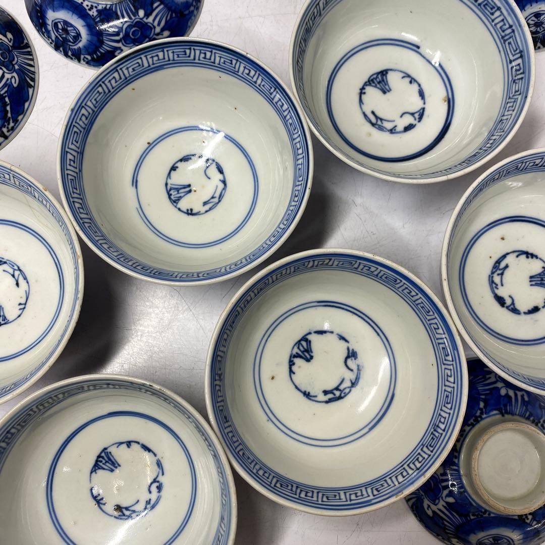 古伊万里 染付 蓋茶碗6客+蓋のみ1点 東さ5-0625① - メルカリ