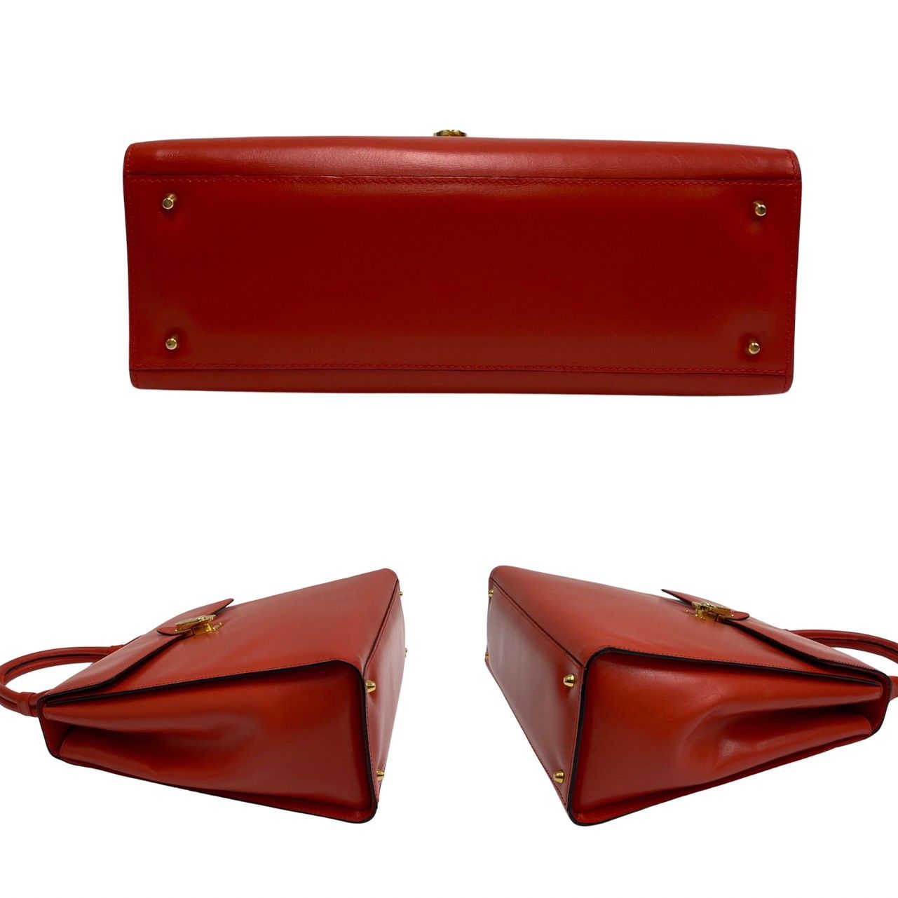 極 美品 希少品 LOEWE ロエベ アナグラム ロゴ 金具 カーフ