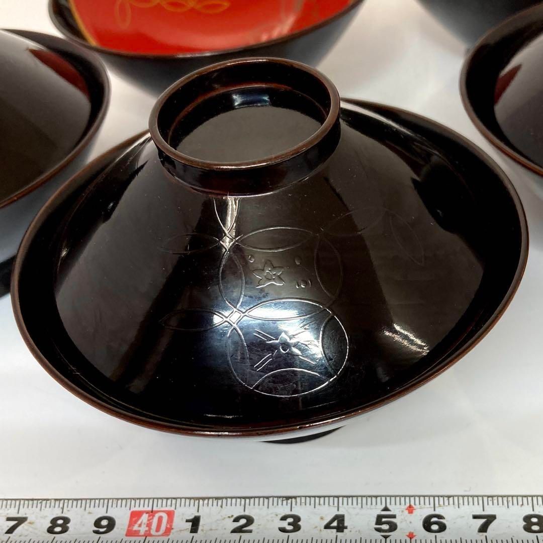 懐石道具 【蔵c9309a】溜塗 四方盆 懐石膳 十客 輪島塗 木製溜塗 小 