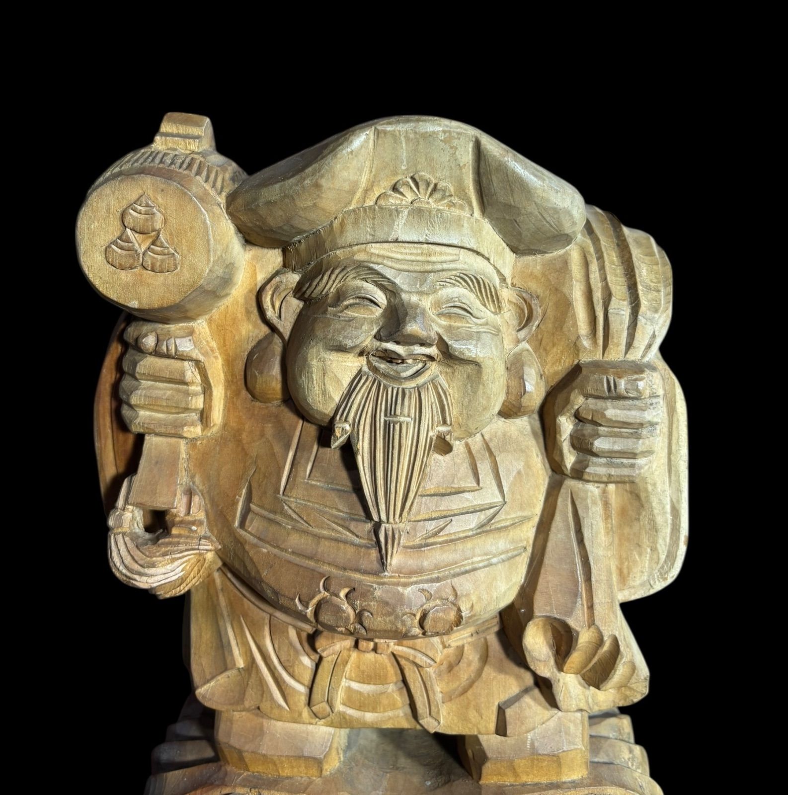 大黒天 骨董品 七福神 縁起物 縁起物七福神大黒天 金属置物⁄骨董品