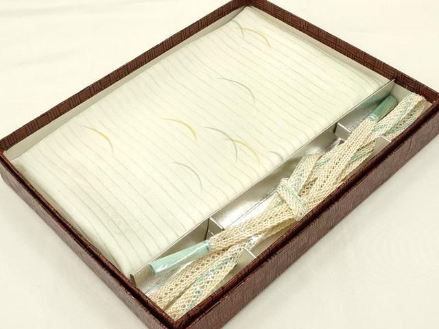 平和屋着物＊夏物 和装小物 帯締め 帯揚げセット レース組 芝 暈し染め 正絹 ♥ AAAZ7777ay