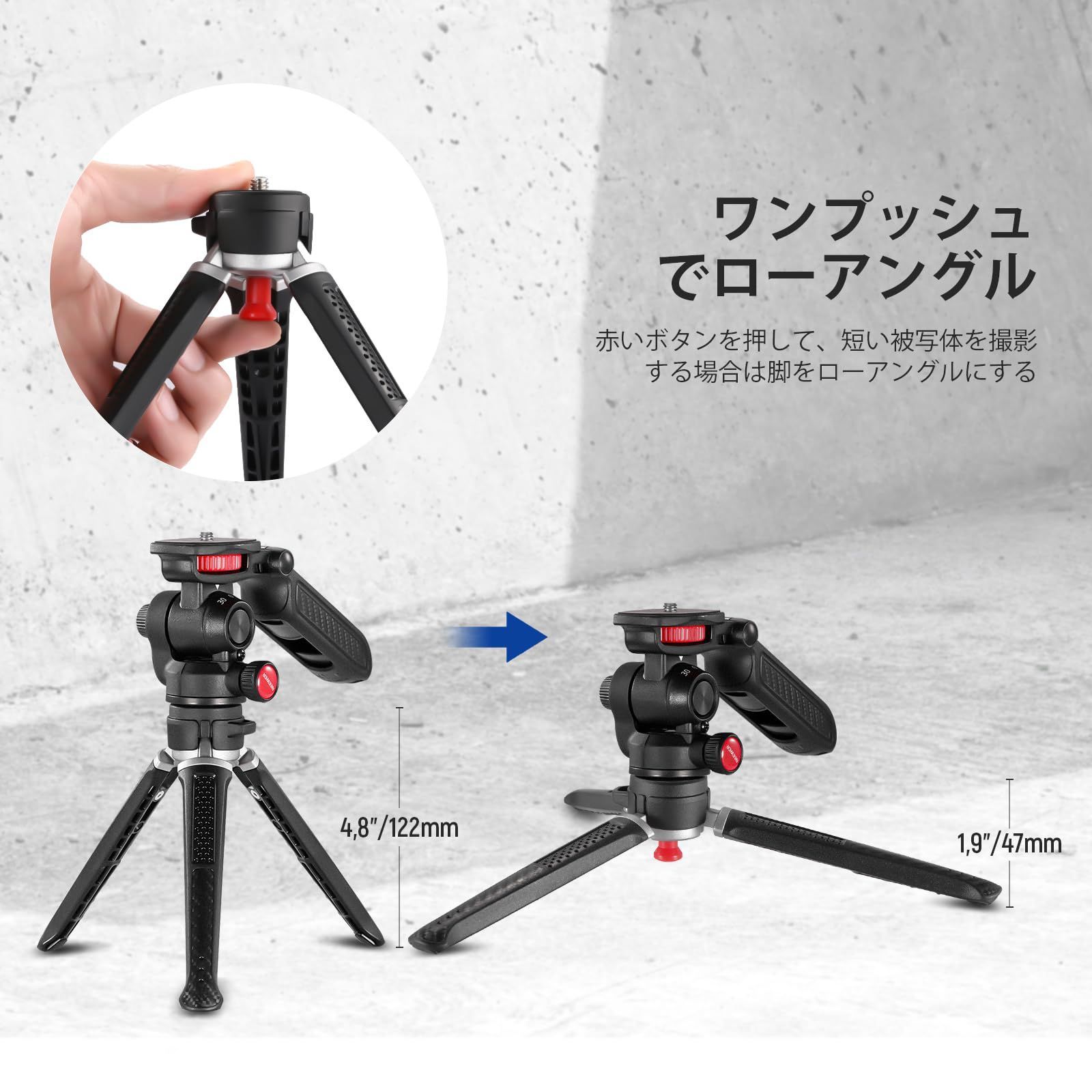 新着商品】insta360 3 iPhone Pocket Osmo コンパチブルDJI DSLRカメラ 安定したグリップ Vlog自撮り棒  ハンドル/スマホホルダー/アクションカメラアダプター/360°パン&チルト TS003 カメラとスマホ用 ミニ三脚 - メルカリ