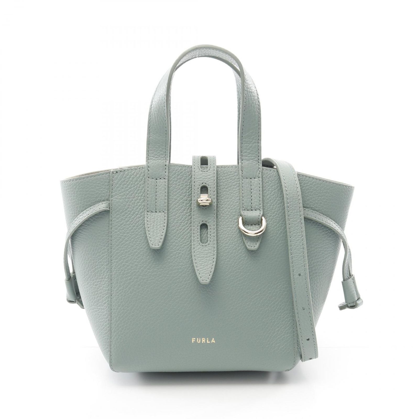 フルラ Furla ハンドバッグ ネット ミントグリーン レザー 