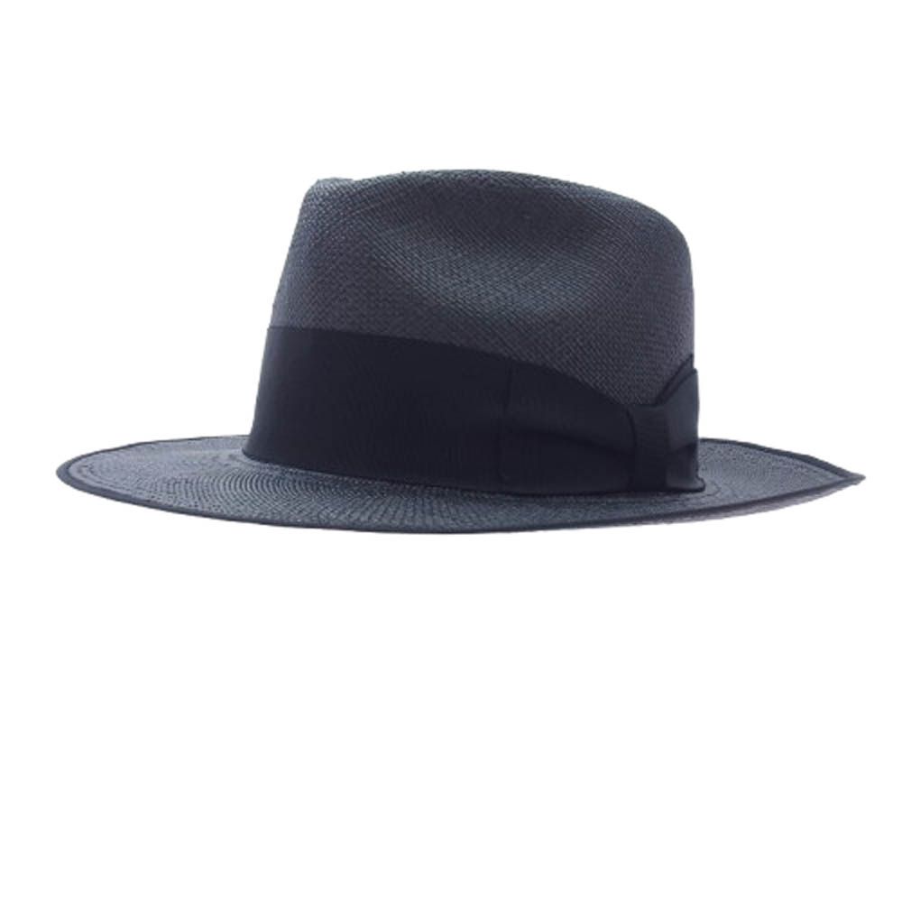 ステットソン Stetson Flat WHIPPET PANAMA 中折れ パナマ ハット 帽子 ブラック系 57cm 上