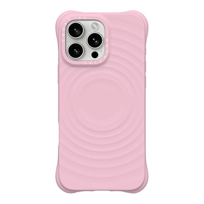 CASETiFY ウェーブ シリコン iPhone 16 Pro Max ケース 波型シリコン|MagSafe対応|耐衝撃 - プリムローズ ピンク 1