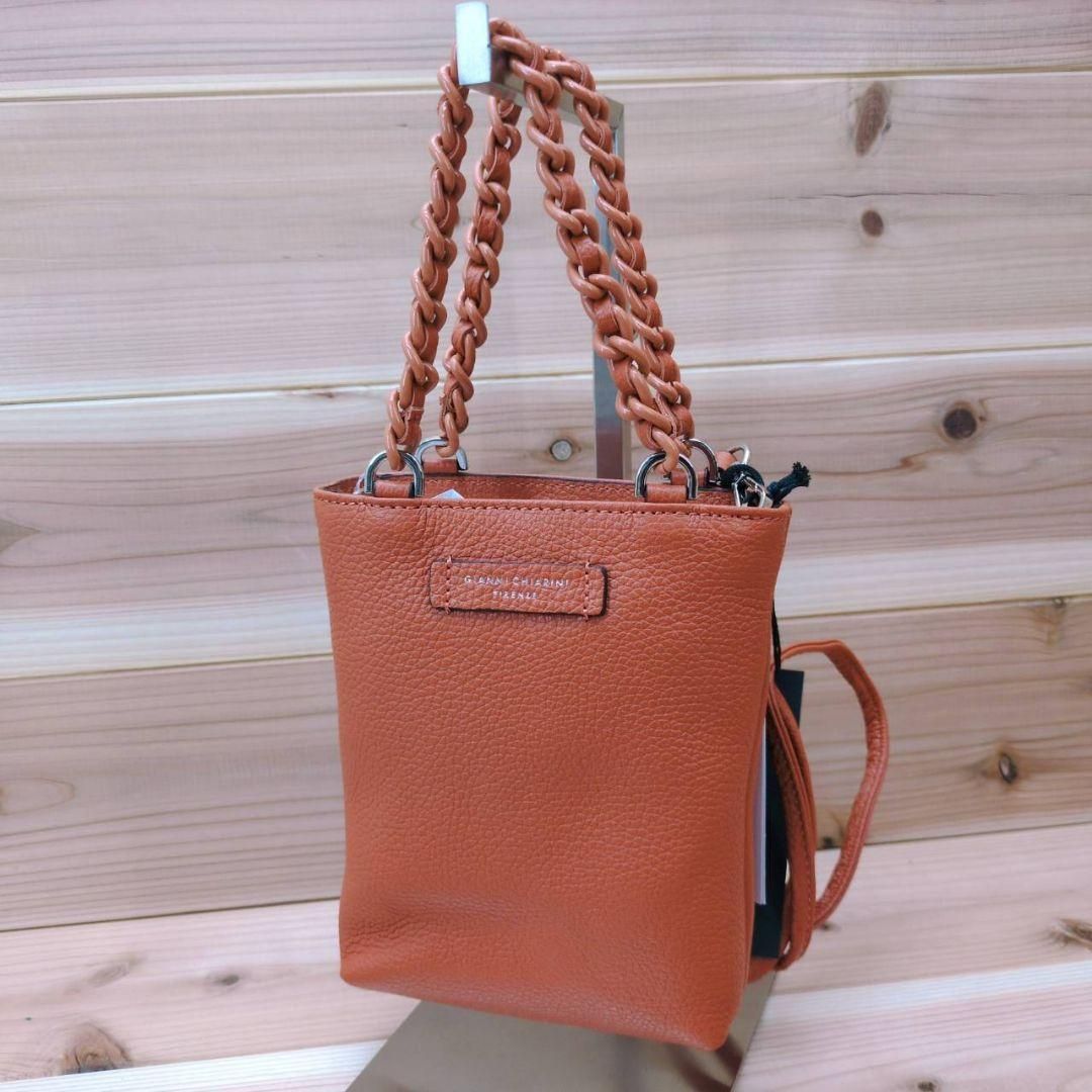 GIANNI CHIARINI オレンジ ショルダーバッグ カミッラ イタリア 新品 