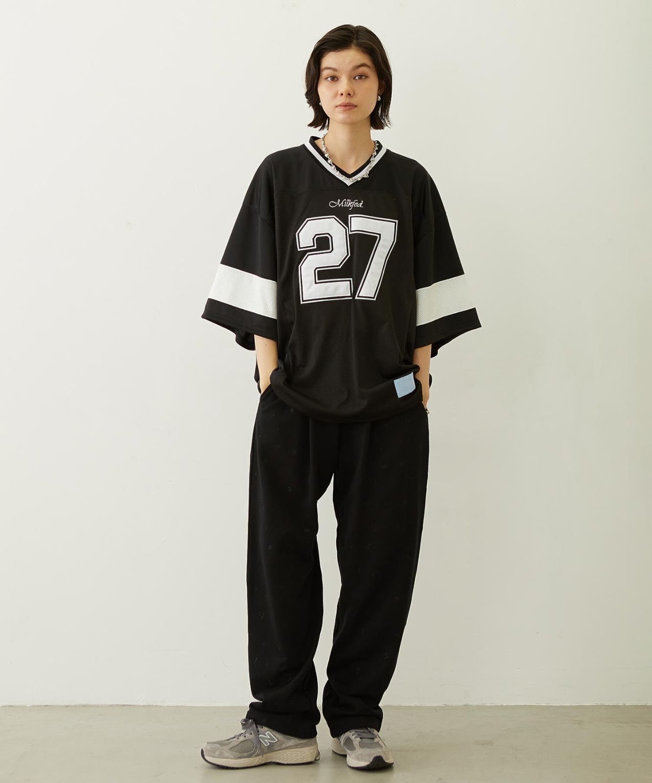 【即納】 パンツ ミルクフェド MILKFED EMBROIDERY TUCK SWEAT PANTS 103254031002 レディース スウェットパンツ ボトムス 黒 ブラック milkfed オシャレ ブランド 春 秋 冬 ボトム スウェット 品質100％ 保証！