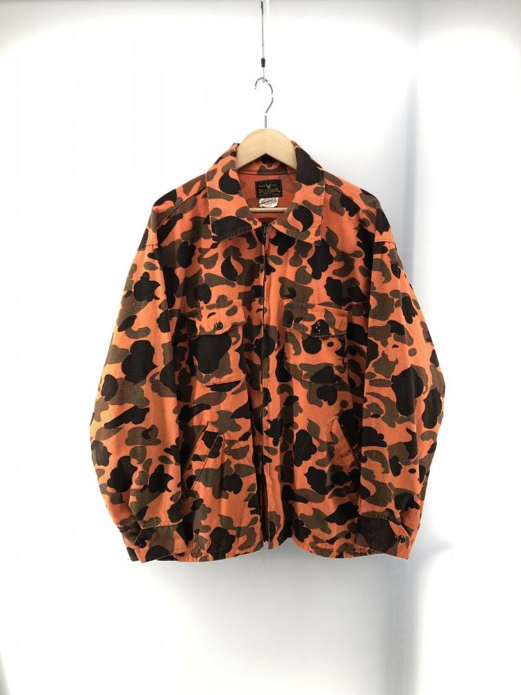 【中古】DEERSKIN 80s USA製 カモフラジャケット オレンジ サイズXL ディアスキン[24]