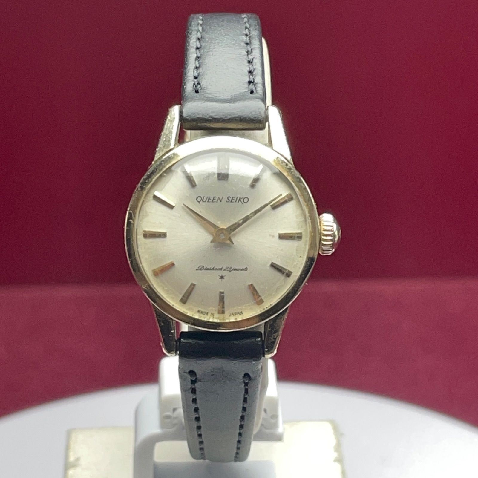 60s 14KGF SEIKO QUEEN SEIKO 1st 手巻 純正竜頭 ヴィンテージ アンティーク 稼動品 腕時計 セイコー