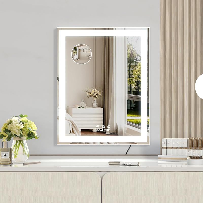 ANYHI 女優ミラー 化粧鏡 ハリウッドミラー 三色照明モード 明るさ調節