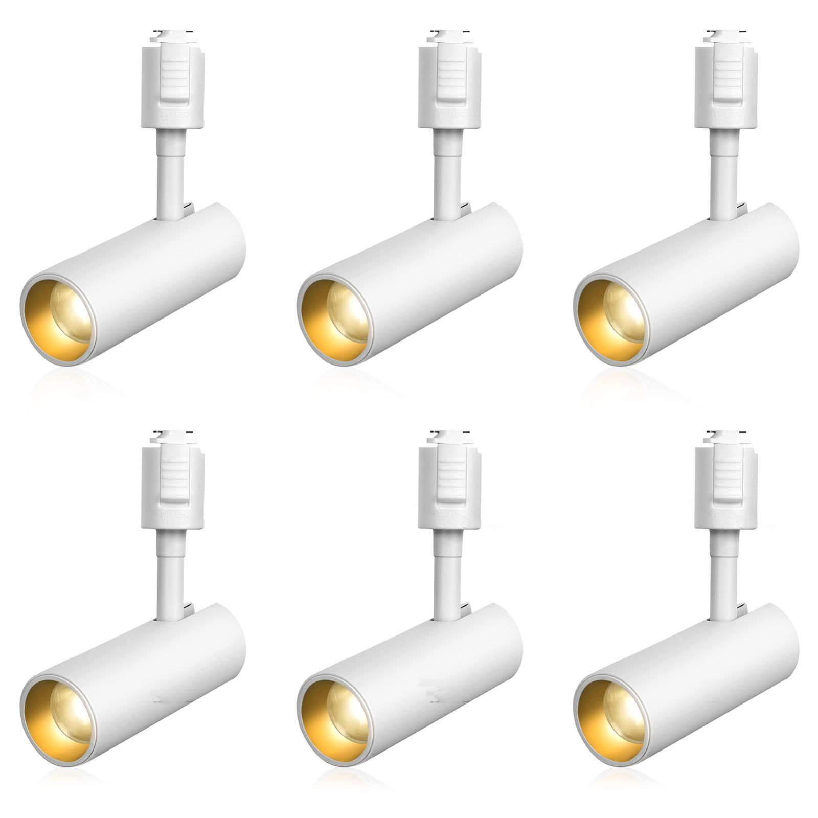 【在庫処分】リビング キッチン 玄関 おしゃれ 明るい インテリア 照明器具 電球不要 1W 角度調節可能 取付け簡単 12LM 植物育成ライト 1W相当 照明 ホワイト電球色 ダクトレール LED 6個セット 