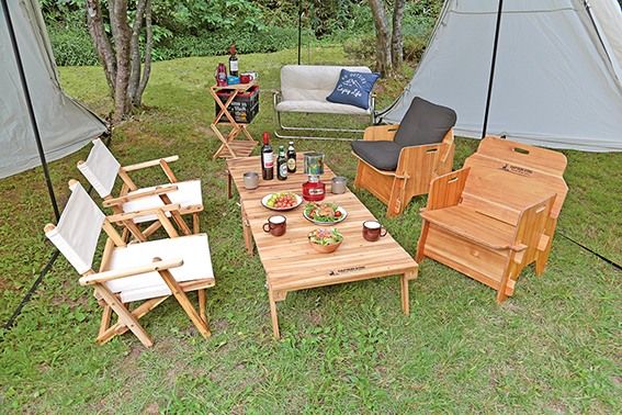 最高品質を待つ！ キャプテンスタッグ CSクラシックス ベニア背付き ソロベンチ UP-1051 おしゃれ イス いす チェア 木製 キャンプ アウトドア 送料無料 記念品