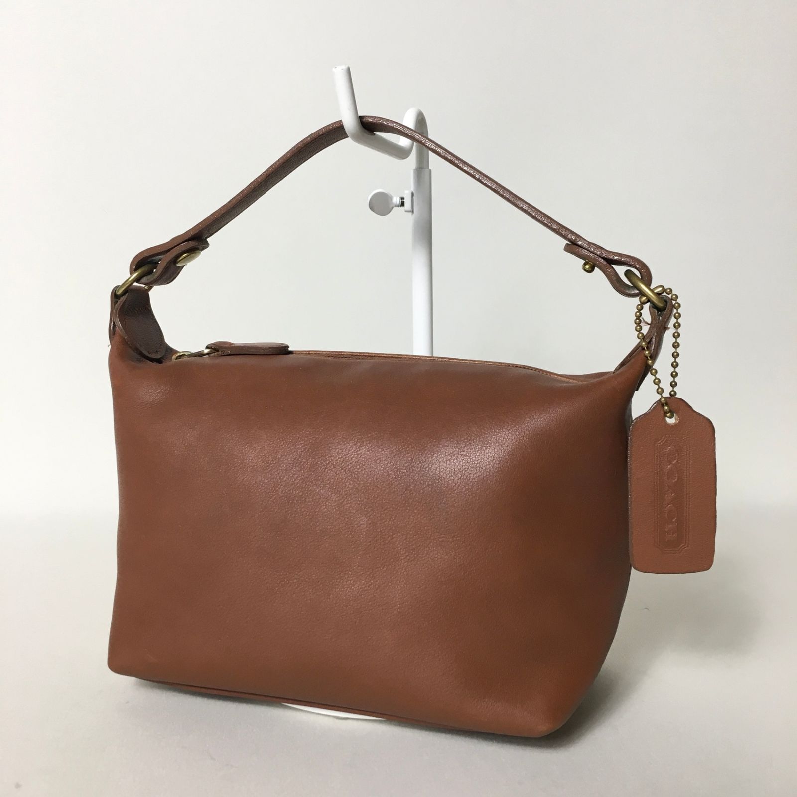 美品 COACH オールドコーチ ミニポーチ 小物入れ レザー ブラウン 茶色 美品 COACH コーチ ヴィンテージ オールドコーチ ブラウン