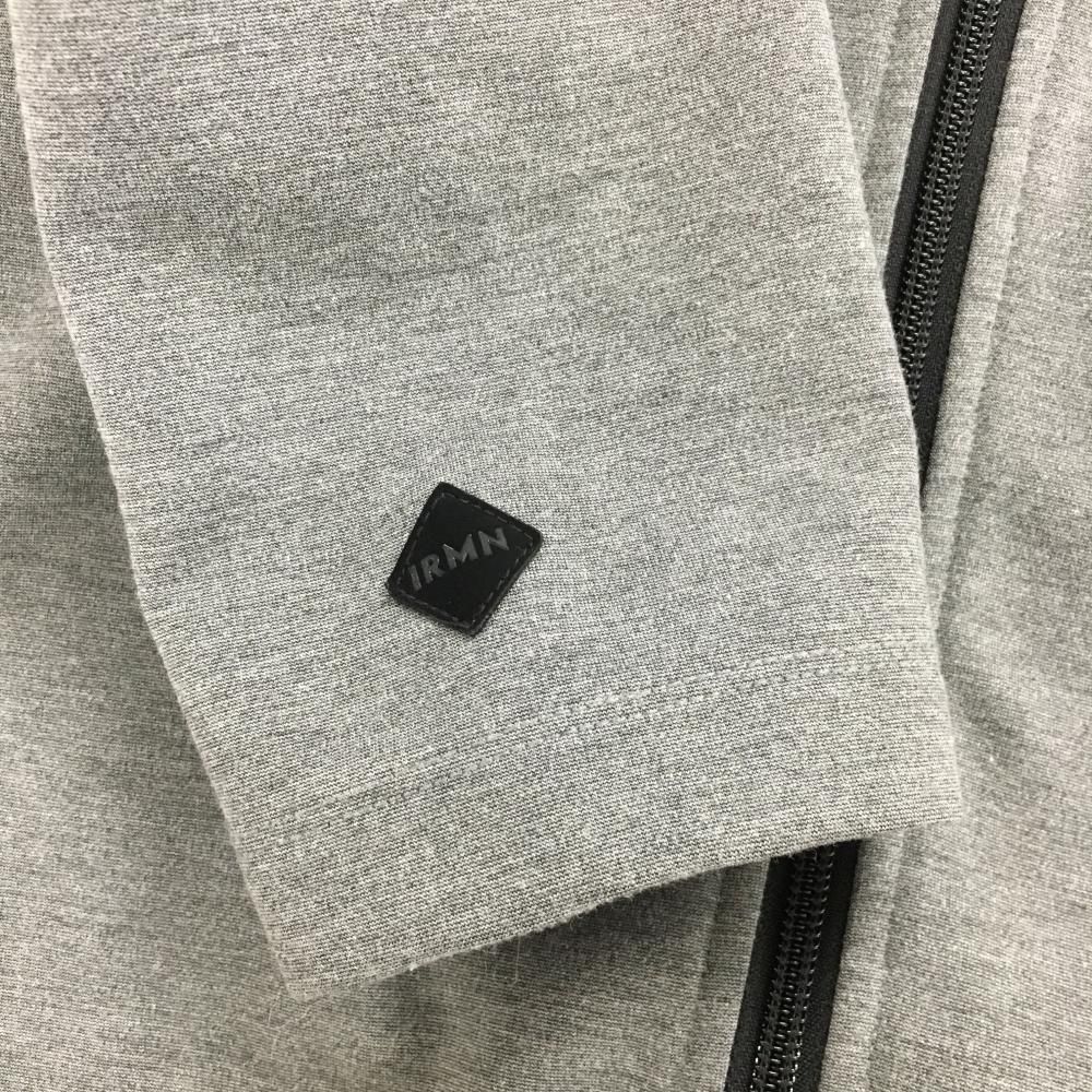 美品】アイリッシュマン ジップパーカー グレー ロゴプリント 裏起毛