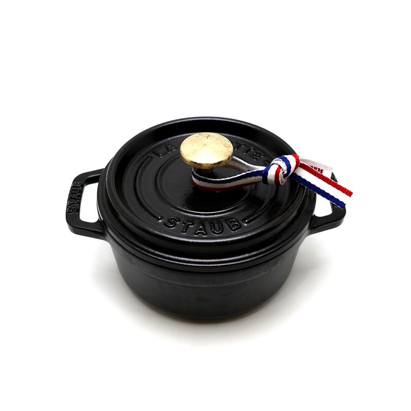 STAUB ピコココットラウンド 鍋 12cm ブラック グレー 2色セット STAUB