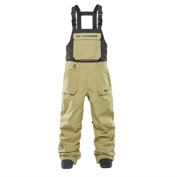 24-25 THIRTYTWO BASEMENT BIB PNT KHAKI Lサイズ メンズ スノーボード スノボウェア パンツ PANT 型落ち 日本