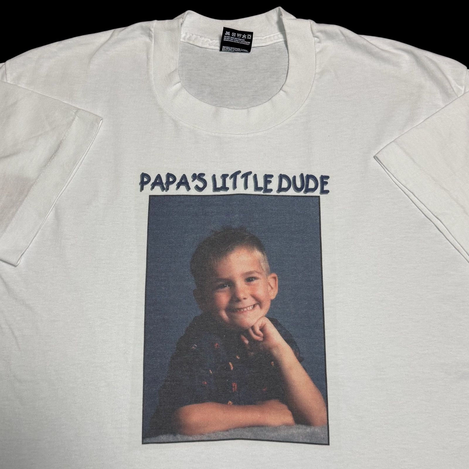 90s USA製 誰やねんフォトTシャツ キッズフォトTシャツ フルーツオブザ 