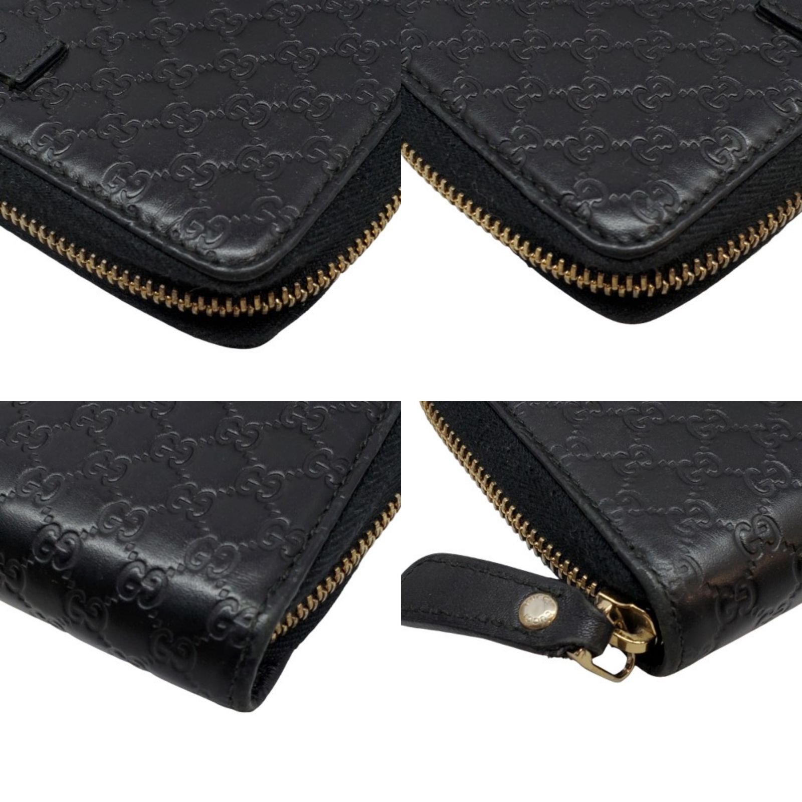 GUCCI グッチ 449423 グッチシマ ラウンドファスナー コンパクトウォレット 財布 メンズ レディース 黒 アウトレット GUCCI グッチ 449423 グッチシマ ラウンドファスナー コンパクト