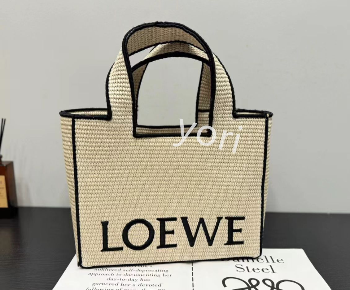 LOEWE ラフィア♪ロエベフォント トート ラージサイズ