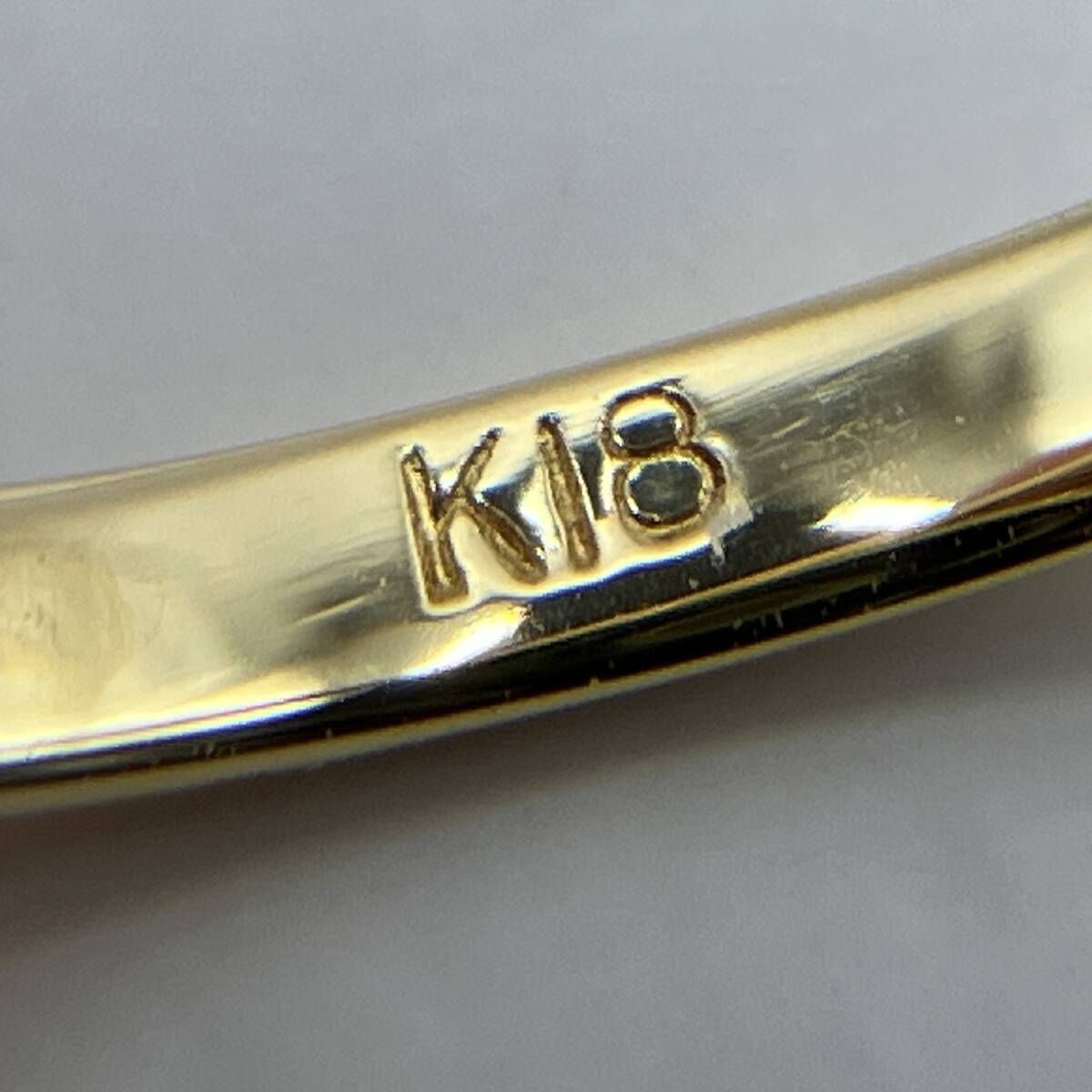 K18 18金 イエローゴールド 石付き 10号 総重量約 2.8g リング 指輪 