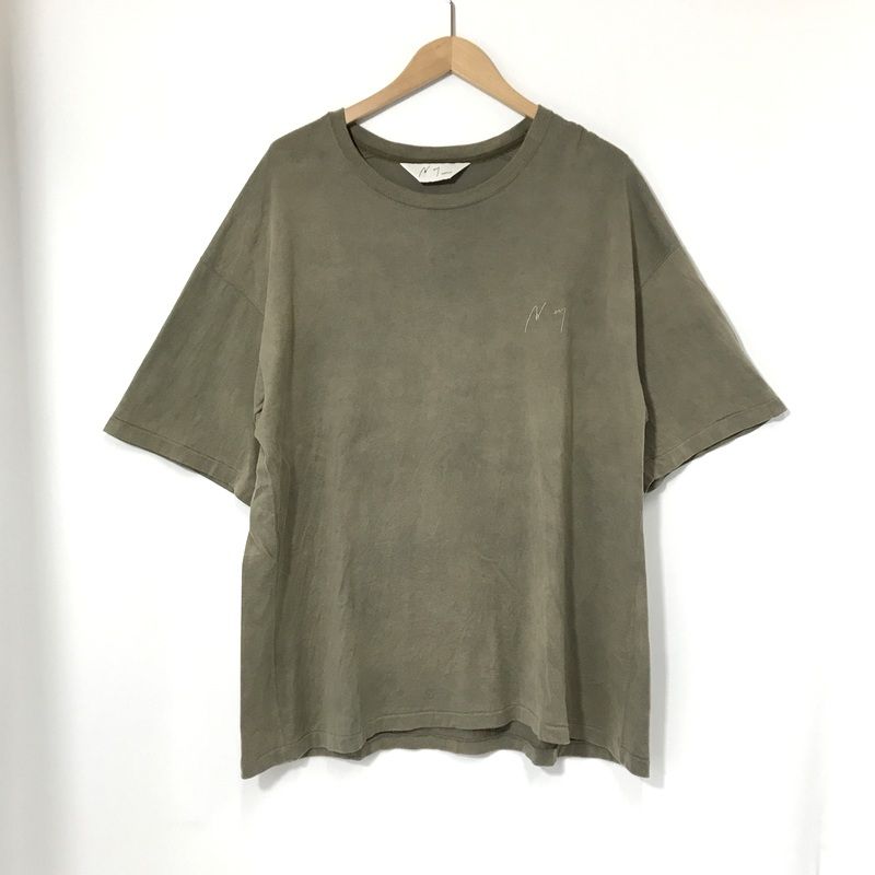 ANCELLM アンセルム Tシャツ ANC-CT103 半袖 刺繍 無地 シンプル カジュアル メンズ サイズ2 Lサイズ相当 オリーブ トップス A14078◆