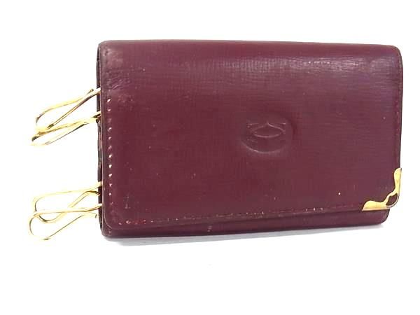 新品✨ Cartier カルティエ マスト 6連 キーケース ボルドー Cartier カルティエ マストライン 6連 キーケース コンパクト