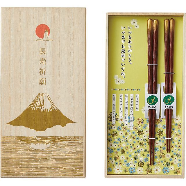 溜塗り枡形菓子器竹箸付き（輪島塗り 山崖松花堂） バイヤーのおすすめ