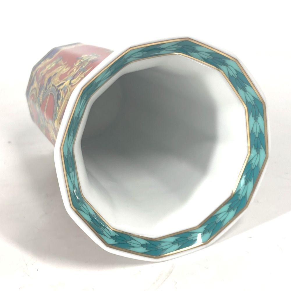 VERSACE ヴェルサーチ 花瓶 フラワーベース 陶器 マルチカラー