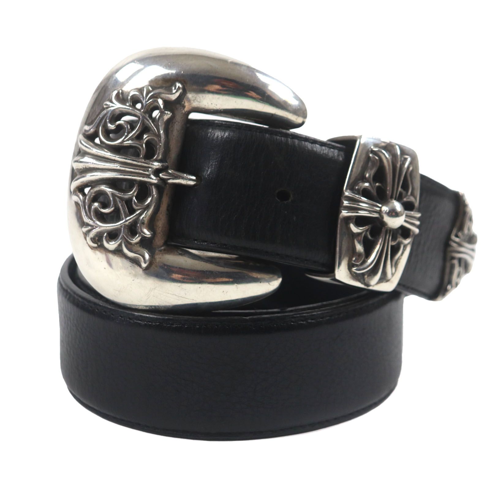 CHROME HEARTS クロムハーツ クラシック3PC レザーベルト34 CHROME HEARTS クロムハーツ ベルト クラシック3ピースレザー