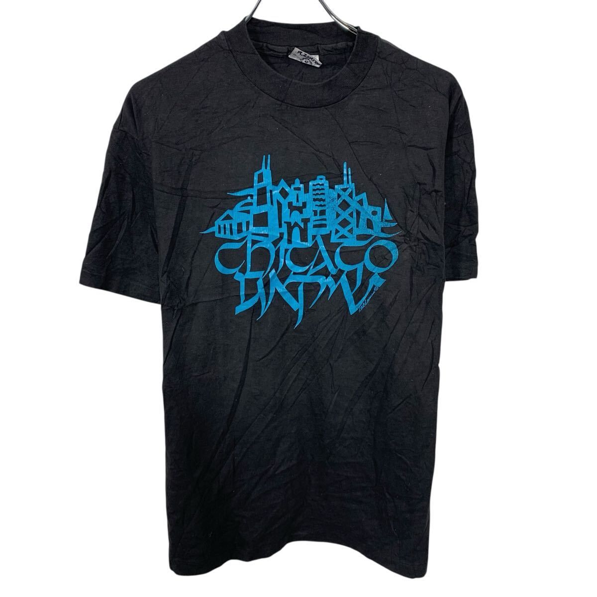 90s00ヘインズプリント半袖Tシャツ L ブラック Hanes 半袖 プリントTシャツ L ブラック ヘインズ プルオーバー アメリカ製 90's 90年代 カットソー 古着卸 アメリカ仕入  a705-5953