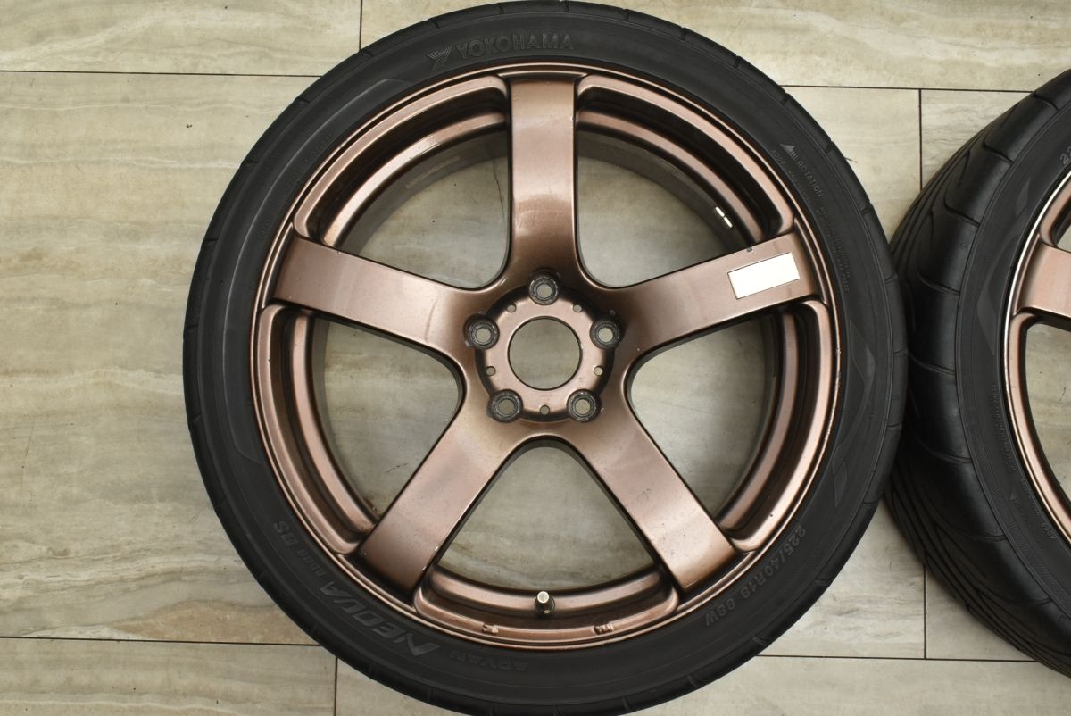 ファイナルセール開催中！ 程度良好 JIC magic J-FORCE 05 18in 7.5J 50 8.5J 45 PCD114.3 ネオバAD08RS 225 40R18 255 35R18 RX-8 R34 スカイライン チェイサー MAX90％オフ。