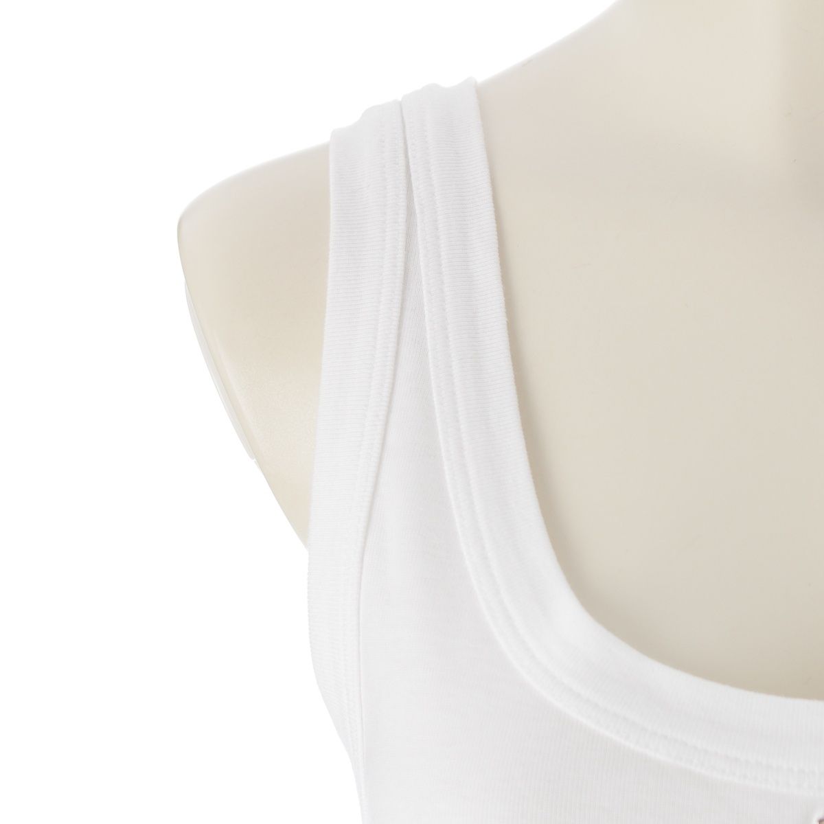 プラダ コットン トライアングルロゴ ノースリーブ リブニット  