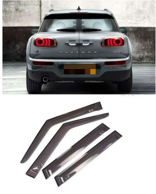 BMW ミニクラブマン F54 6ドア 2016年- サイドウインドウバイザー 風切音防止 雨除け 外装4Pセット