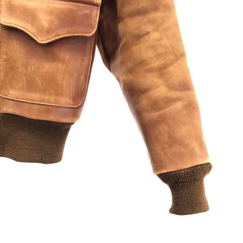 中古】破有)REAL McCOYS A-2 レザーフライトジャケット サイズ34