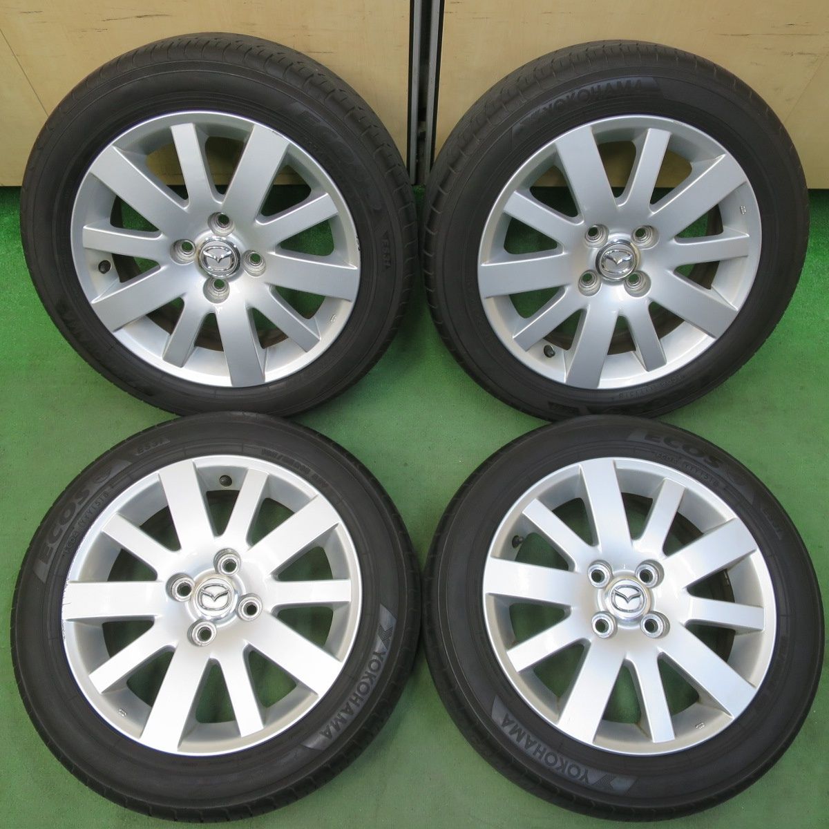 4本価格 マツダ ベリーサ 純正 185|55R15 ヨコハマ エコス ES31 15インチ PCD100|4H 5042604イノ