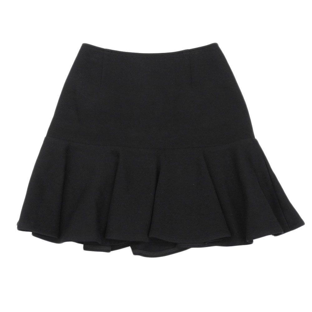 ANAYI アナイ フ ー スカート 黒 膝上 フリル 36 レディース 238357