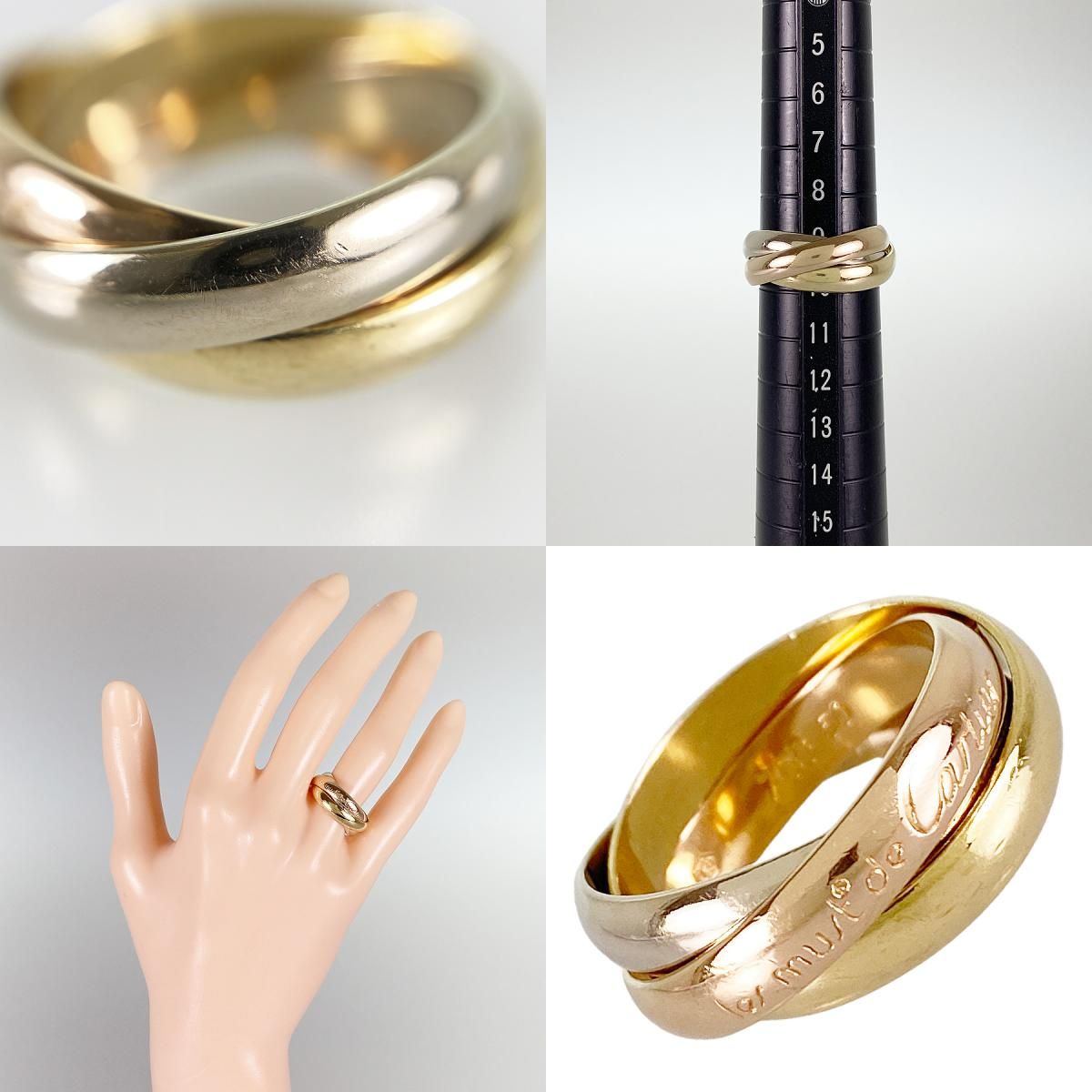 【磨き済】カルティエ トリニティ リング 9.5号 6698 磨き済】カルティエ トリニティ リング 9.5号 6698 磨き済】カルティエ