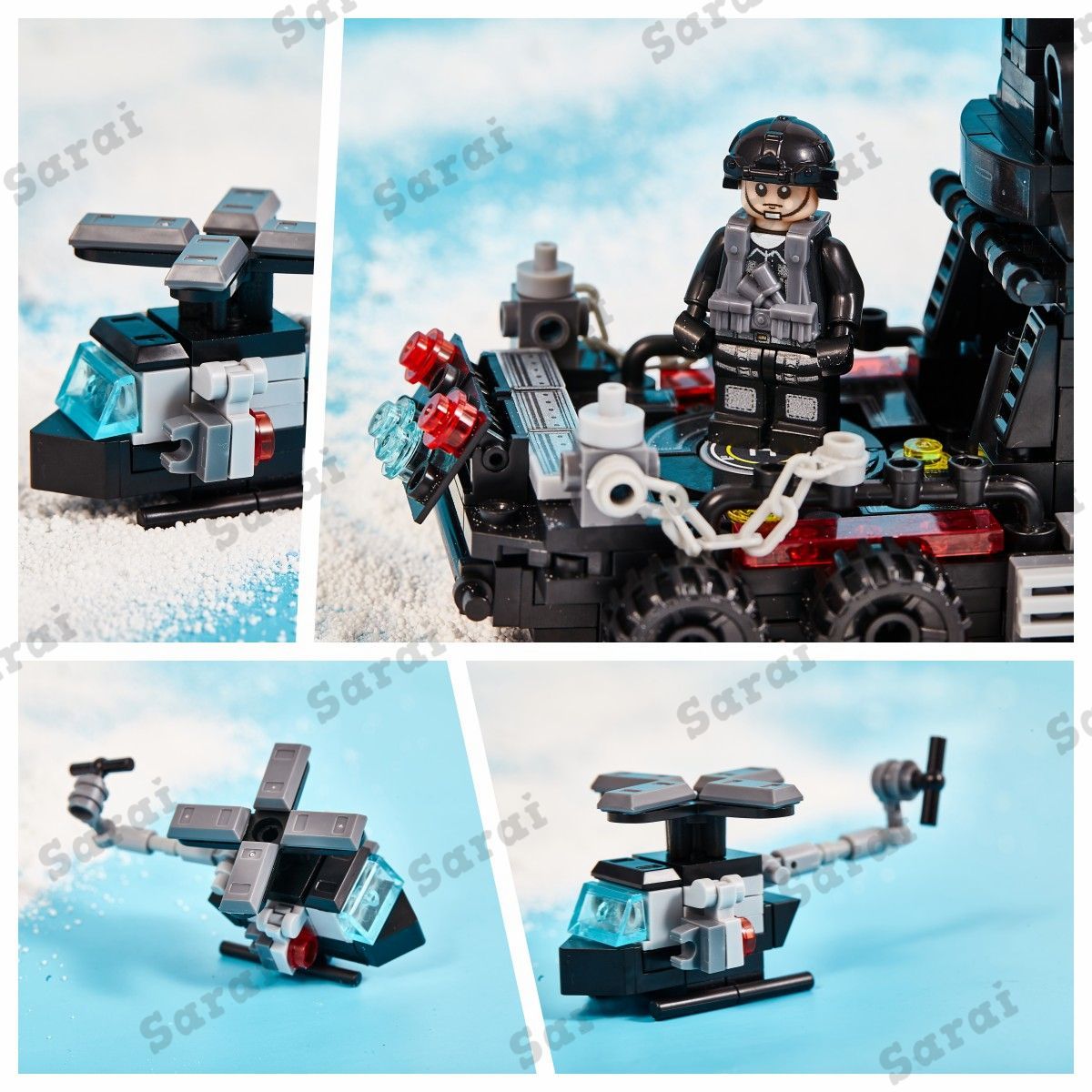 LEGO レゴ 互換 ブロック SWAT 警察 特殊部隊 戦艦 戦闘船 ミニフィグ