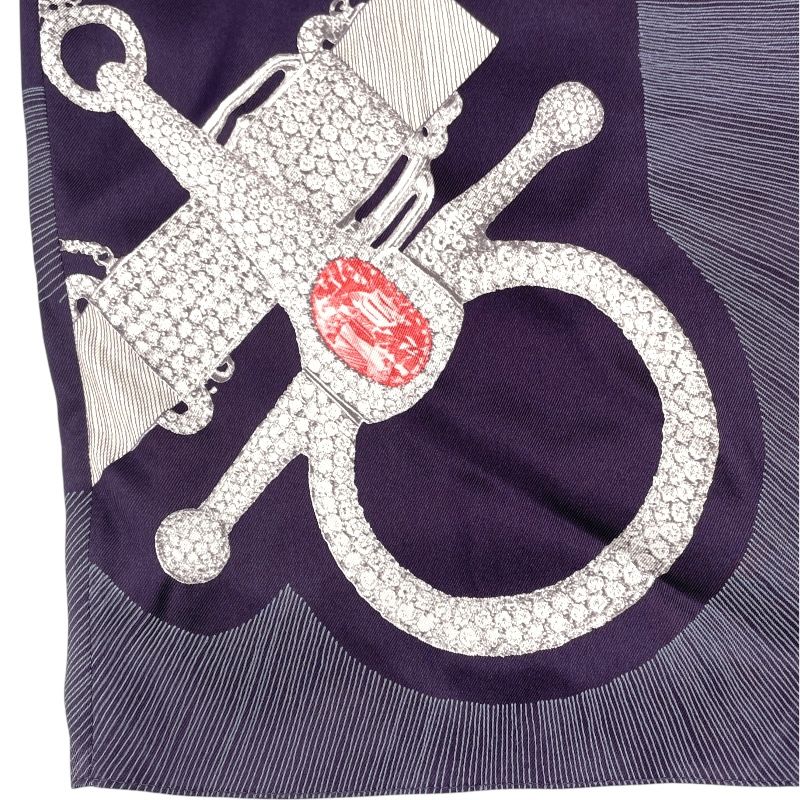 HERMES ベルト柄シルクワンピース